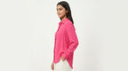 Pink Solid Regular Fit Casual Shirt