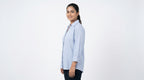 Light Blue Self-Design Casual Shirt