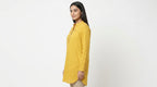 Solid Yellow Cotton Kurti