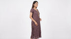 Plum Floral Embellished Kurti