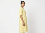 Lemon Yellow Cotton Pintuck Kurti