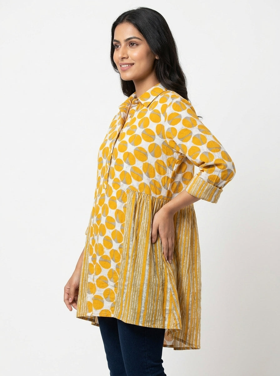Women's Multi-Printed Relaxed Fit Tunic Dress