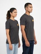 Black Graphic Print Round Neck T-Shirt