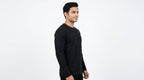 Men's Black Solid Full Sleeve T-shirt