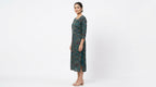Green Ethnic Print Viscose Kurti