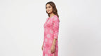 Women's Pink Ethnic Print Viscose Kurti