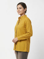 Mustard Solid Relaxed Fit Top