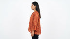 Women's Rust Tie-Dye Relaxed Fit Top