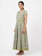 Women's Floral Printed Flared Casual Dress