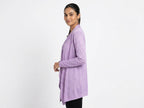 Light Purple Solid Draped Shrug