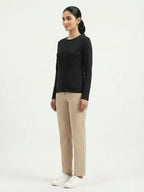 Black Solid Regular Fit Long Sleeve T-Shirt