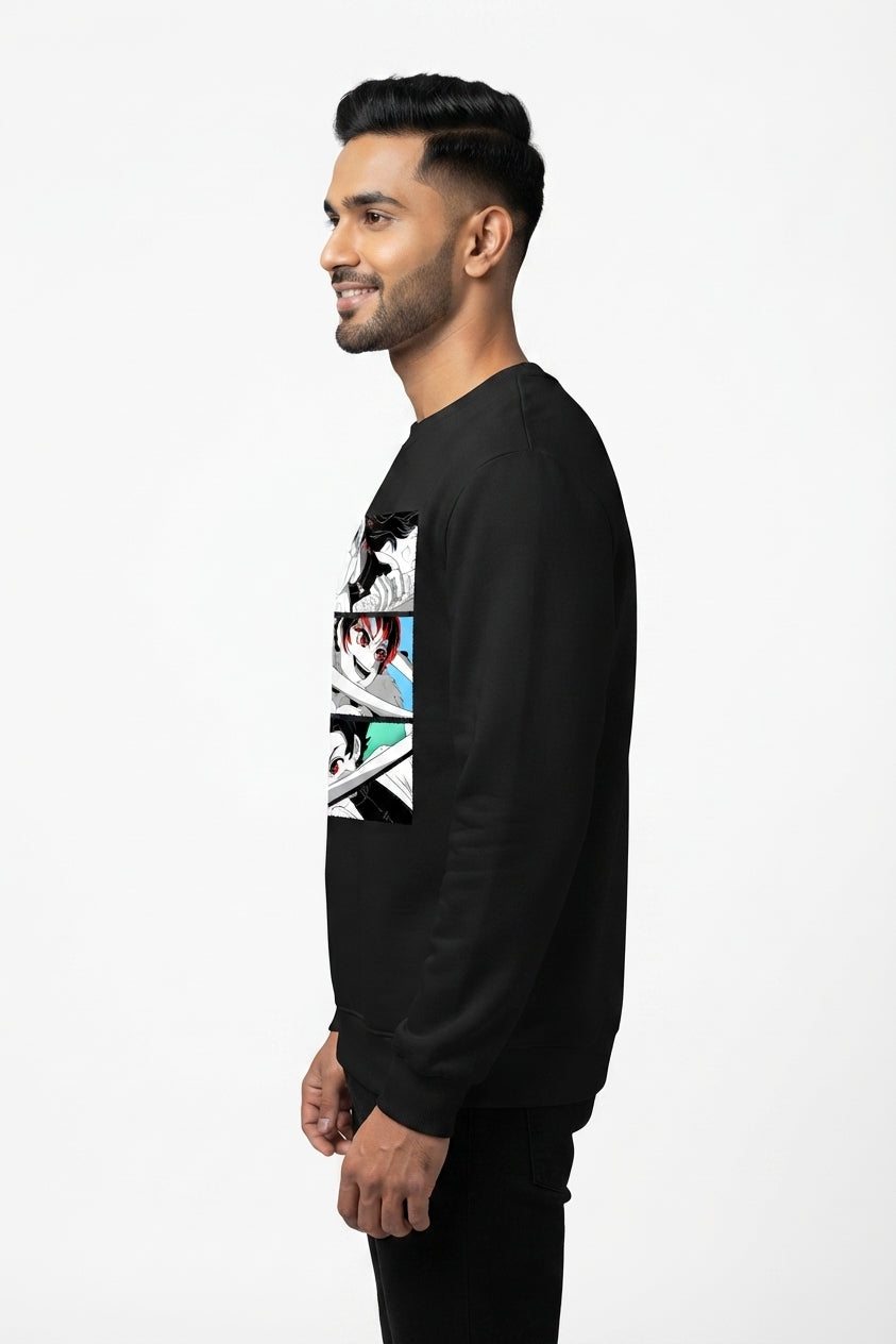 Anime Boys Black Sweatshirt