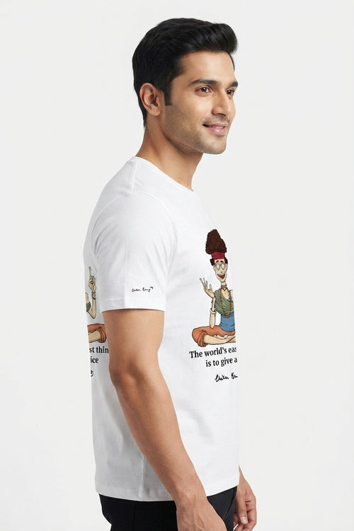 Advice Graphic Printed White Tshirt