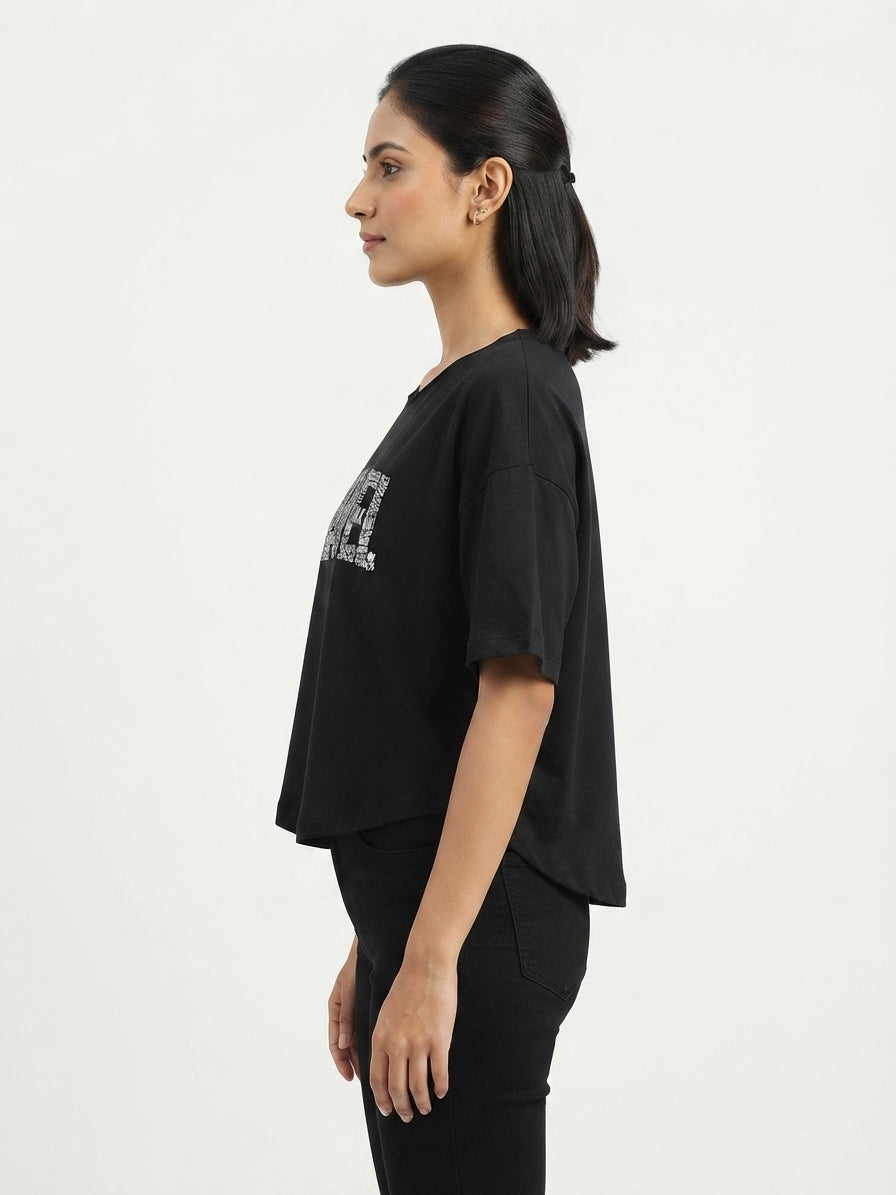 Black Graphic Print Marvel T-Shirt