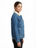 Blue Denim Jacket with Sherpa Lining