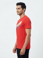 Styched Authentic Red Branded Graphic Tshirt