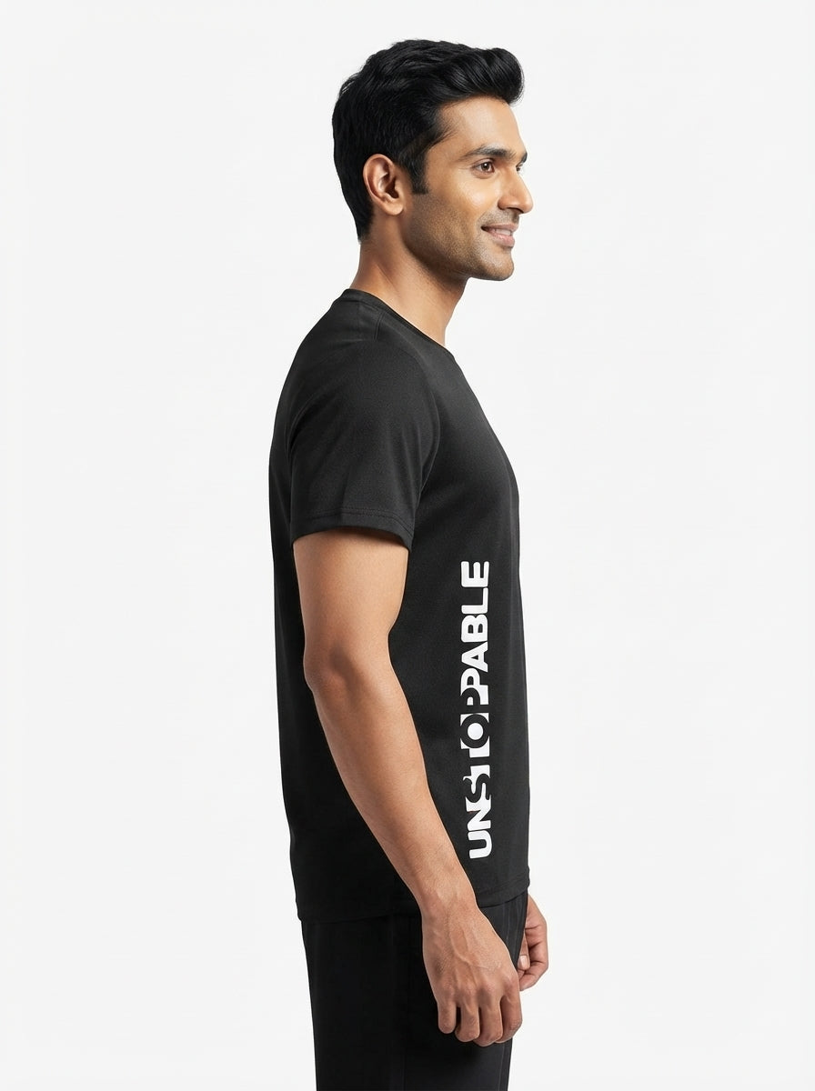 Unstoppable Black Dry-Fit T-Shirt