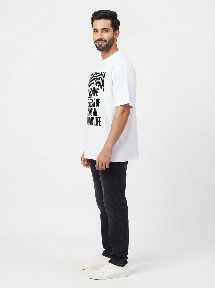 Koiniphobia White Oversized Tee