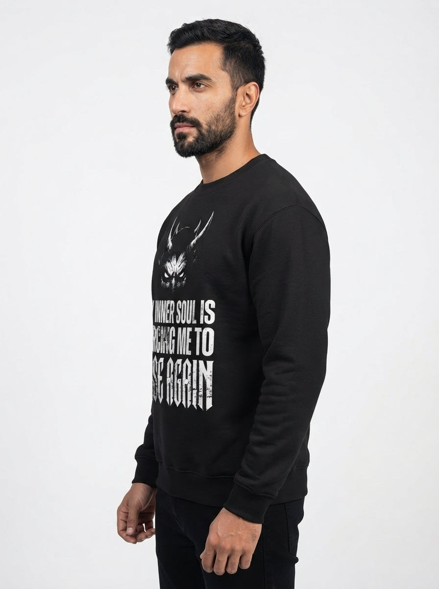 Inner Soul Rise Black Sweatshirt