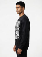 Re Entering Black Sweatshirt