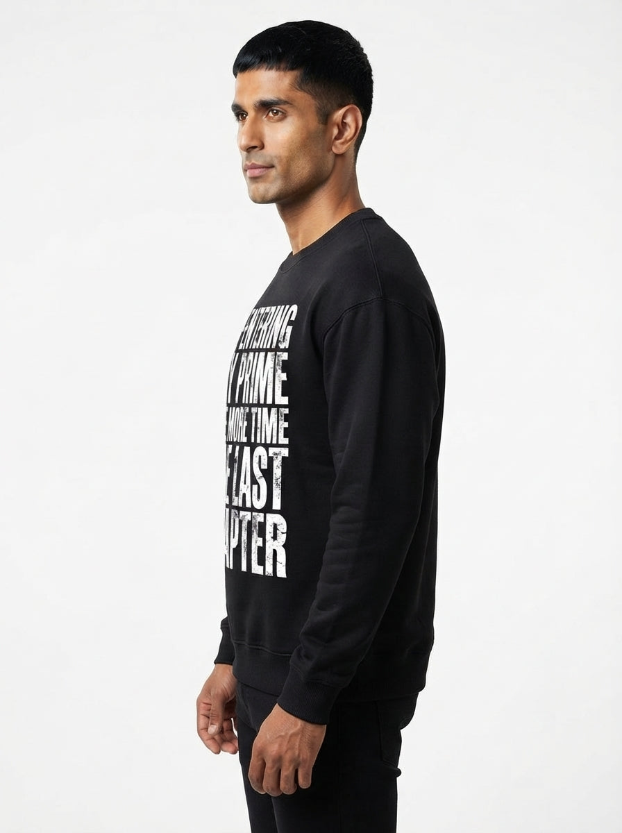 Re Entering Black Sweatshirt