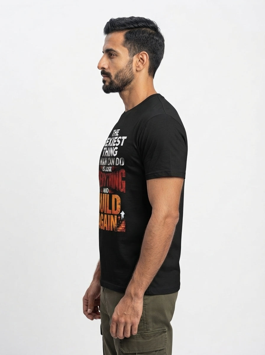 Lose Build Again Black Tee