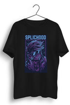 Splichood Graphic Printed Black Tshirt