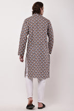 Samayanusar Men Geometric Printed Kurta Set