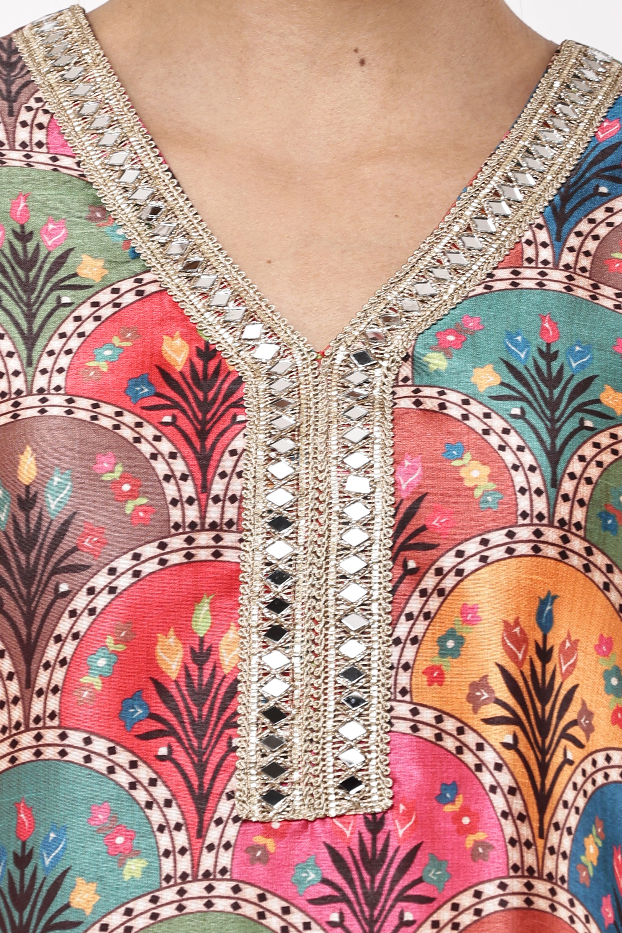 Samayanusar Women Multicoloured Ethnic Motifs Kurta Set