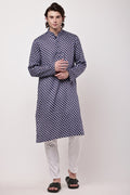 Samayanusar Men Geometric Printed Straight Kurta Set