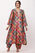 Samayanusar Women Multicoloured Ethnic Motifs Kurta Set