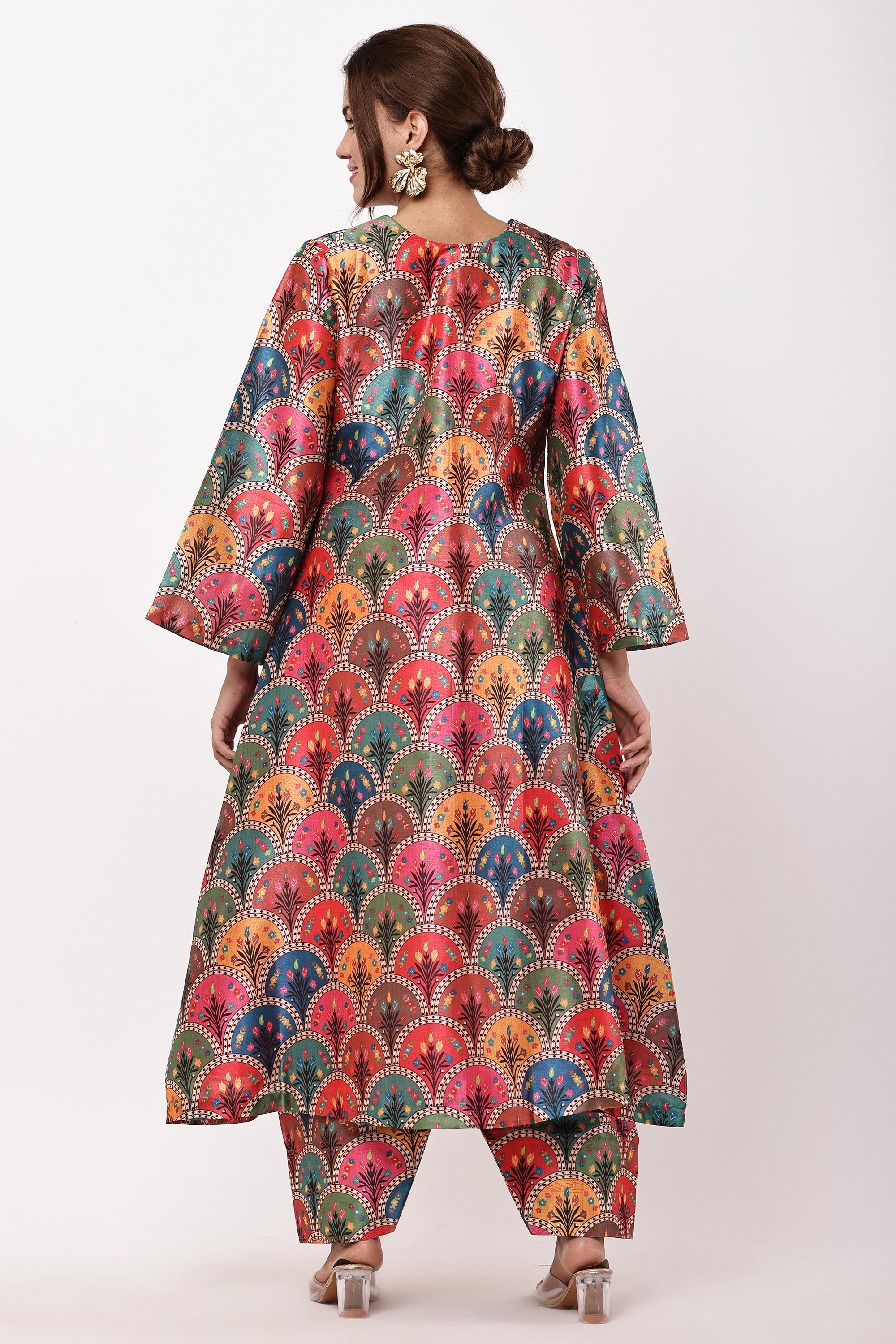 Samayanusar Women Multicoloured Ethnic Motifs Kurta Set