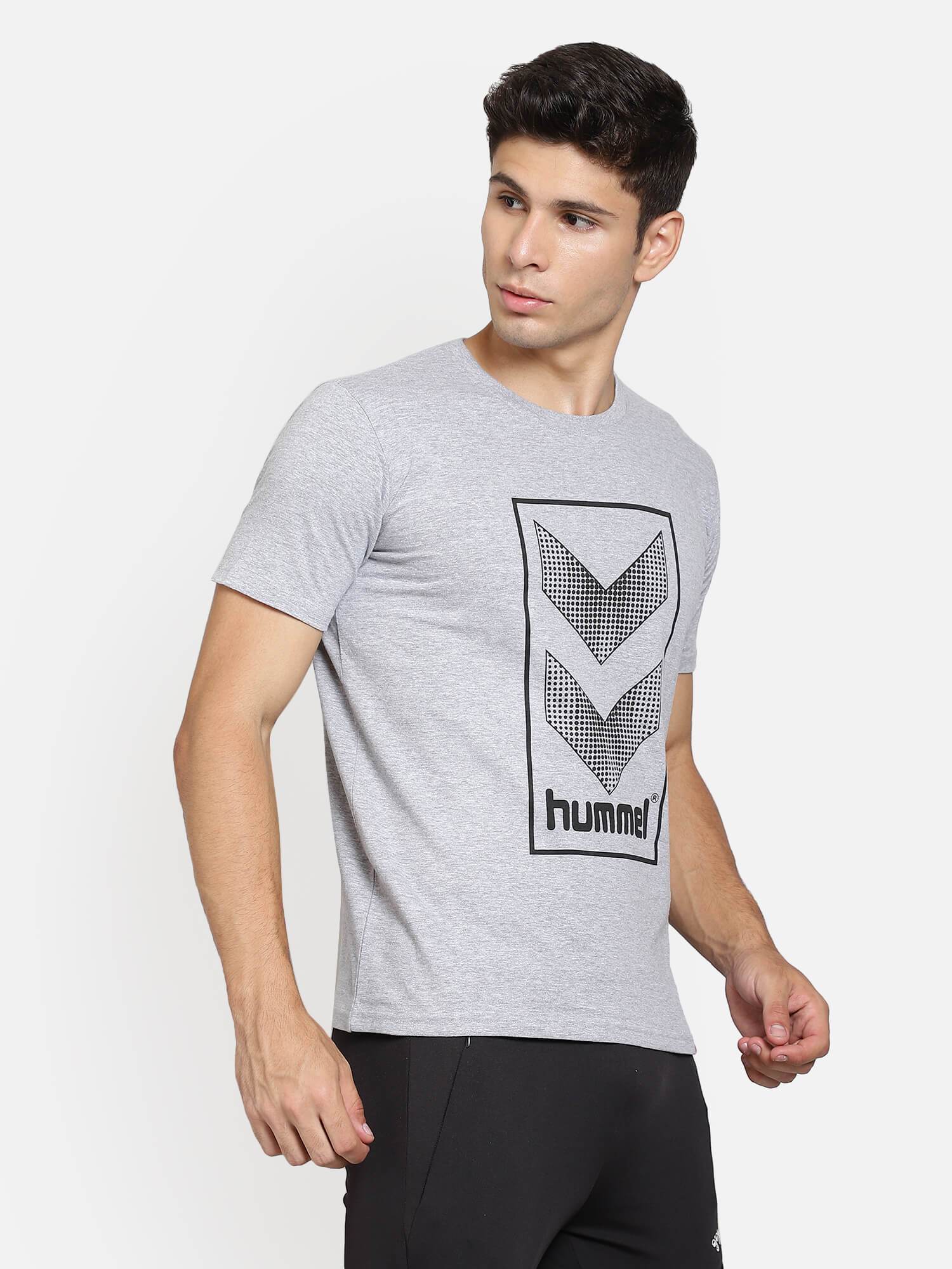 Hummel Grey Regular Shirts for Men Daily Wear