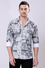 Stylox Men's Regular Fit Full Sleeve Printed Casual Shirt