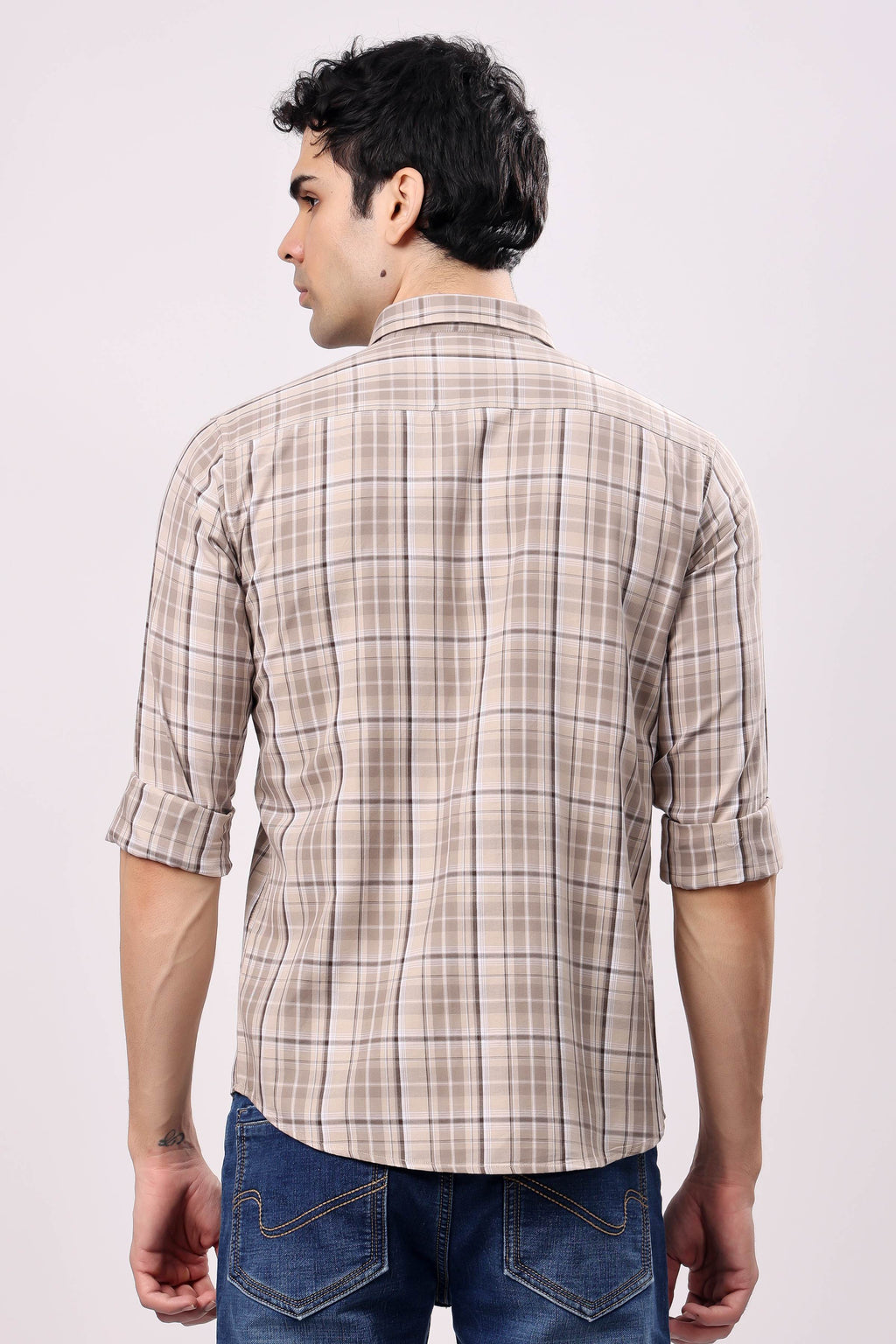 Stylox Regular Fit Full Sleeve Check Casual Shirt For Men's