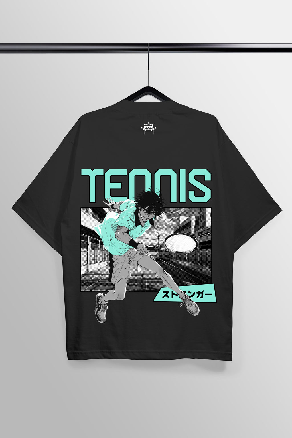 Tennis Black Oversized Tee