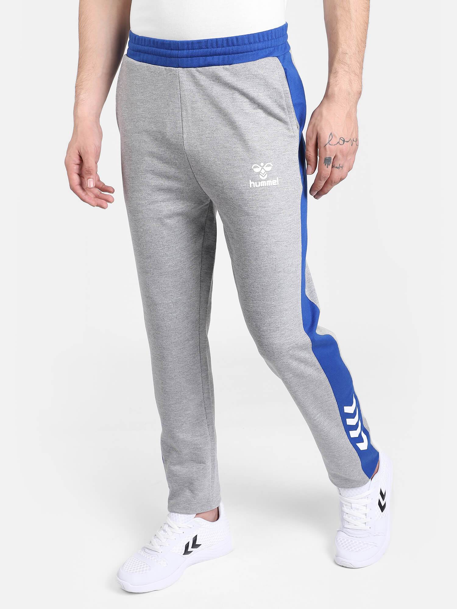 Hummel Grey Regular Shorts for Men Gym Wear