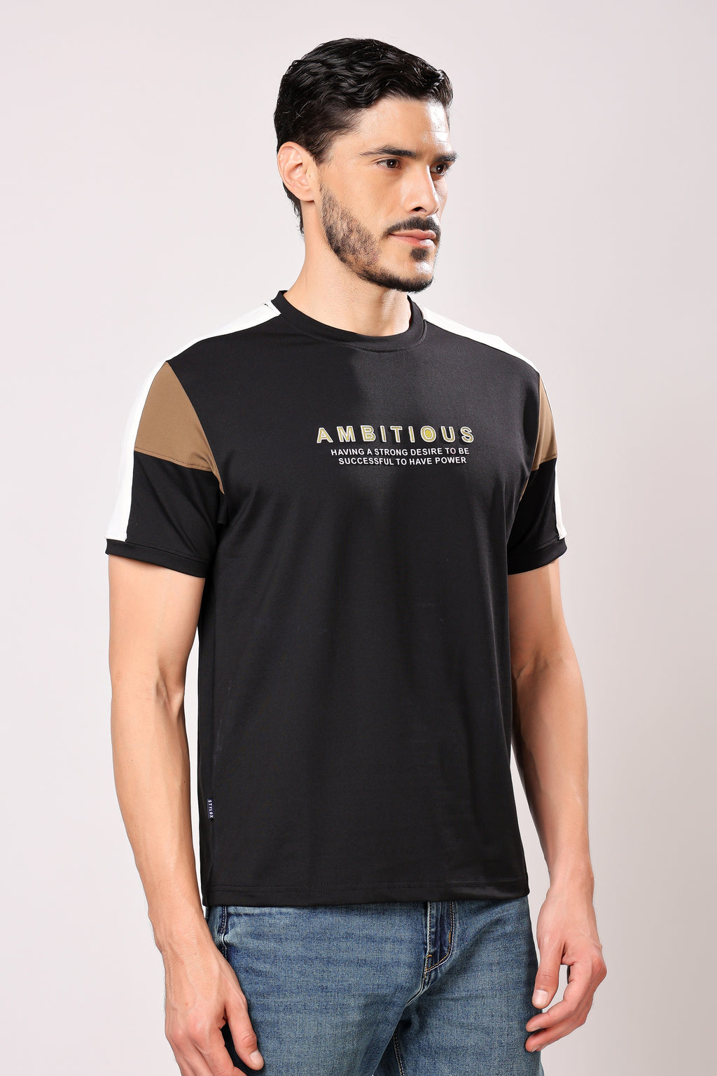 Stylox Men's Round Neck Half Sleeve Printed Casual T-Shirt