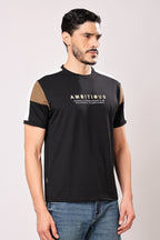 Stylox Men's Round Neck Half Sleeve Printed Casual T-Shirt