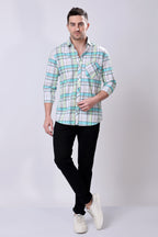 Stylox Regular Fit Full Sleeve Check Casual Shirt For Men's