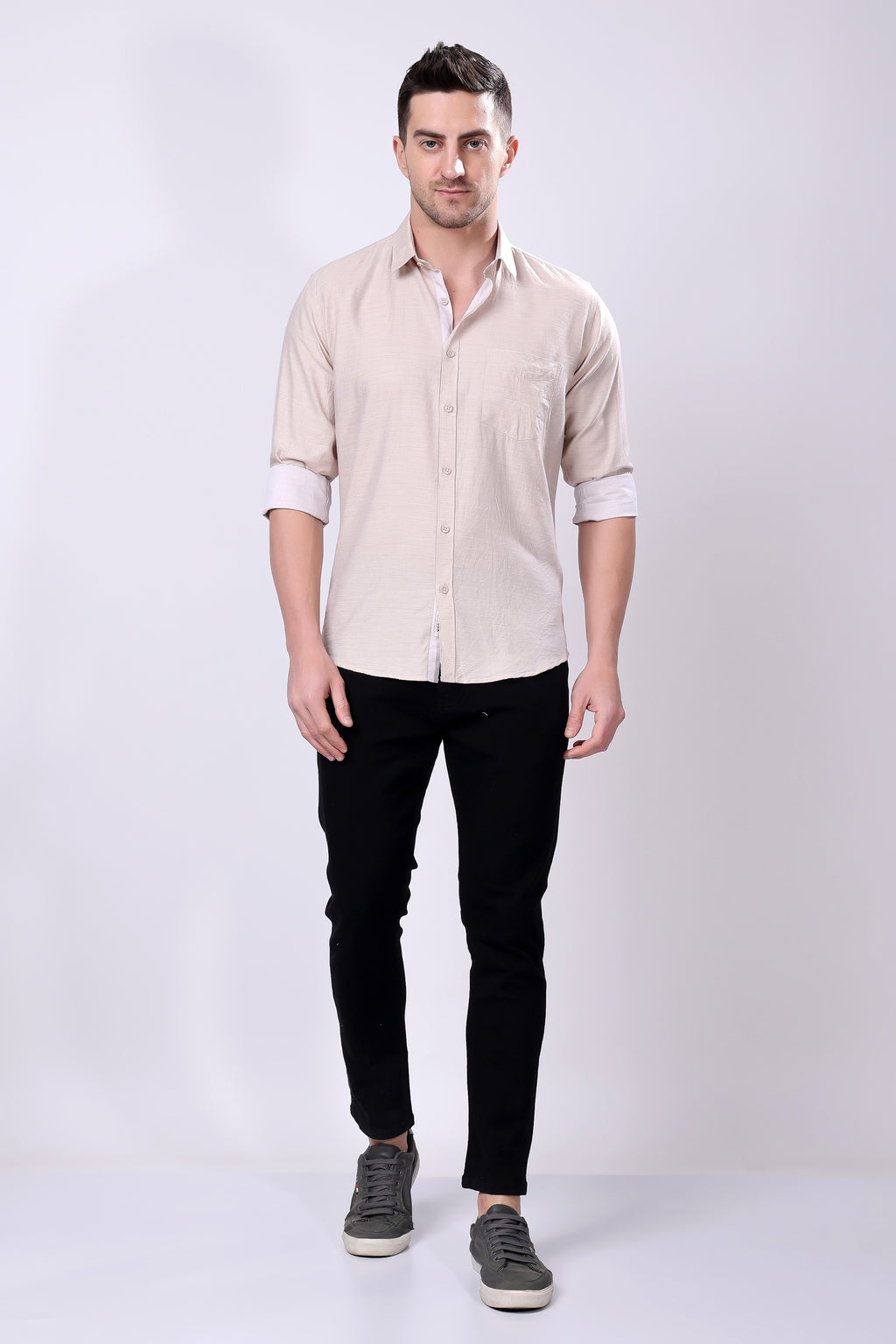 Stylox Full Sleeve Solid Casual Shirt For Men's