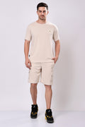 Stylox Regular Fit Men's Half Sleeve Solid Cord Set