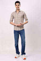 Stylox Regular Fit Full Sleeve Check Casual Shirt For Men's