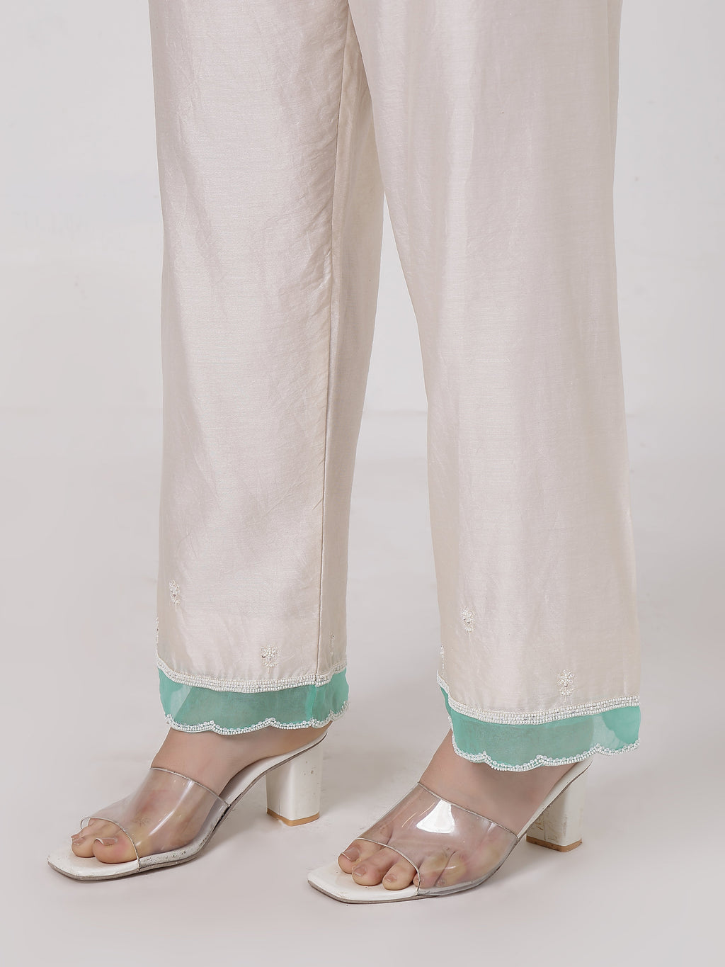 ShopKapaas Mint Green Tassels Kurta Set - Without Dupatta
