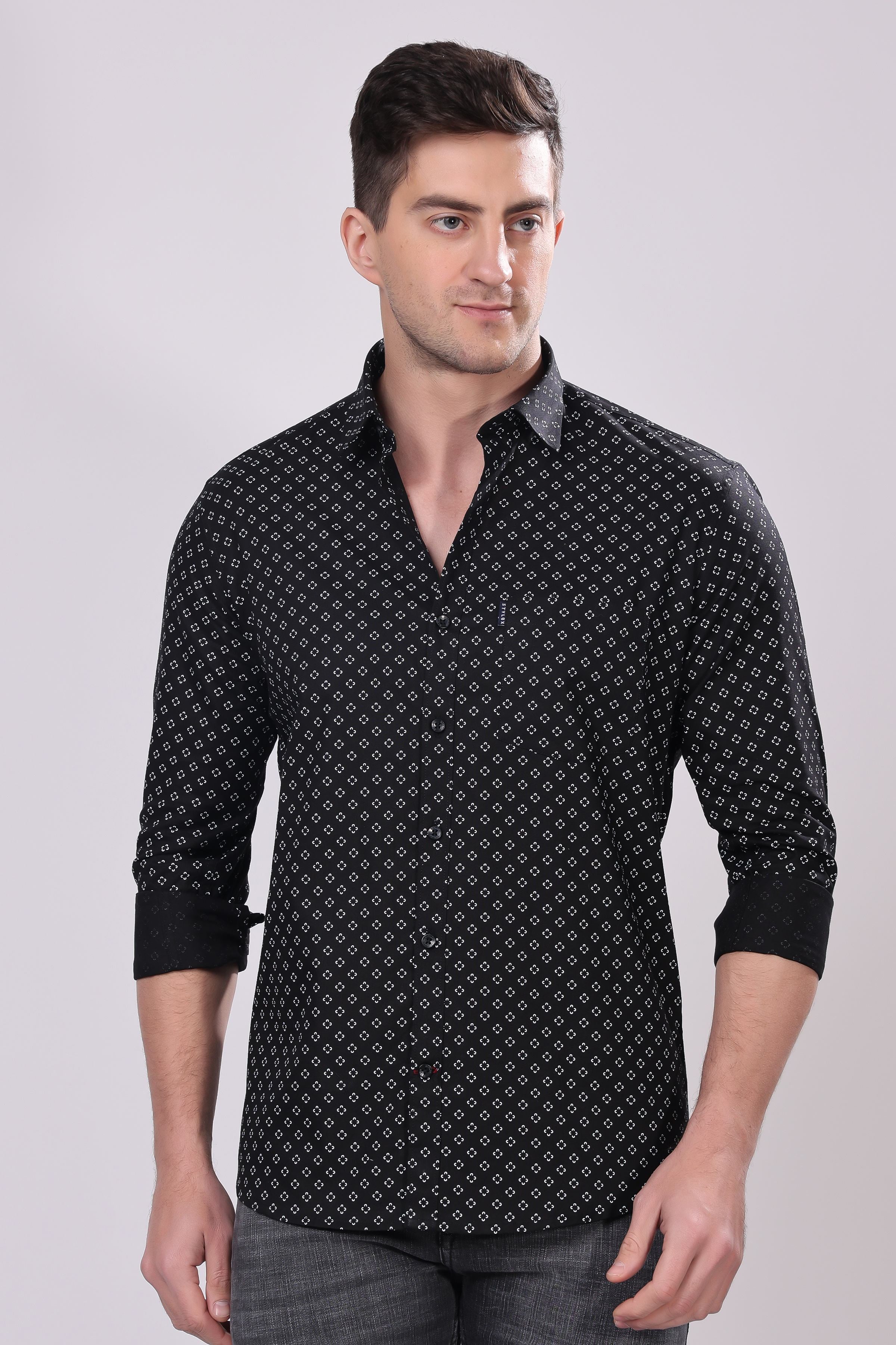 Stylox Men's Regular Fit Full Sleeve Printed Casual Shirt