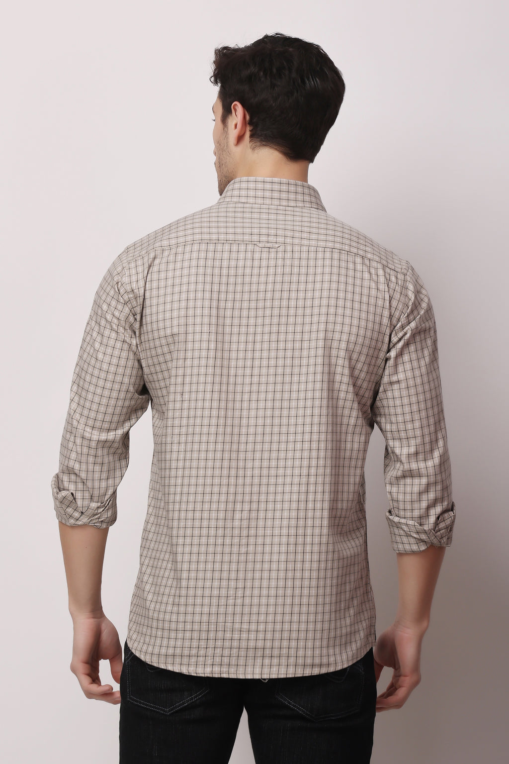 Stylox Regular Fit Full Sleeve Check Casual Shirt For Men's