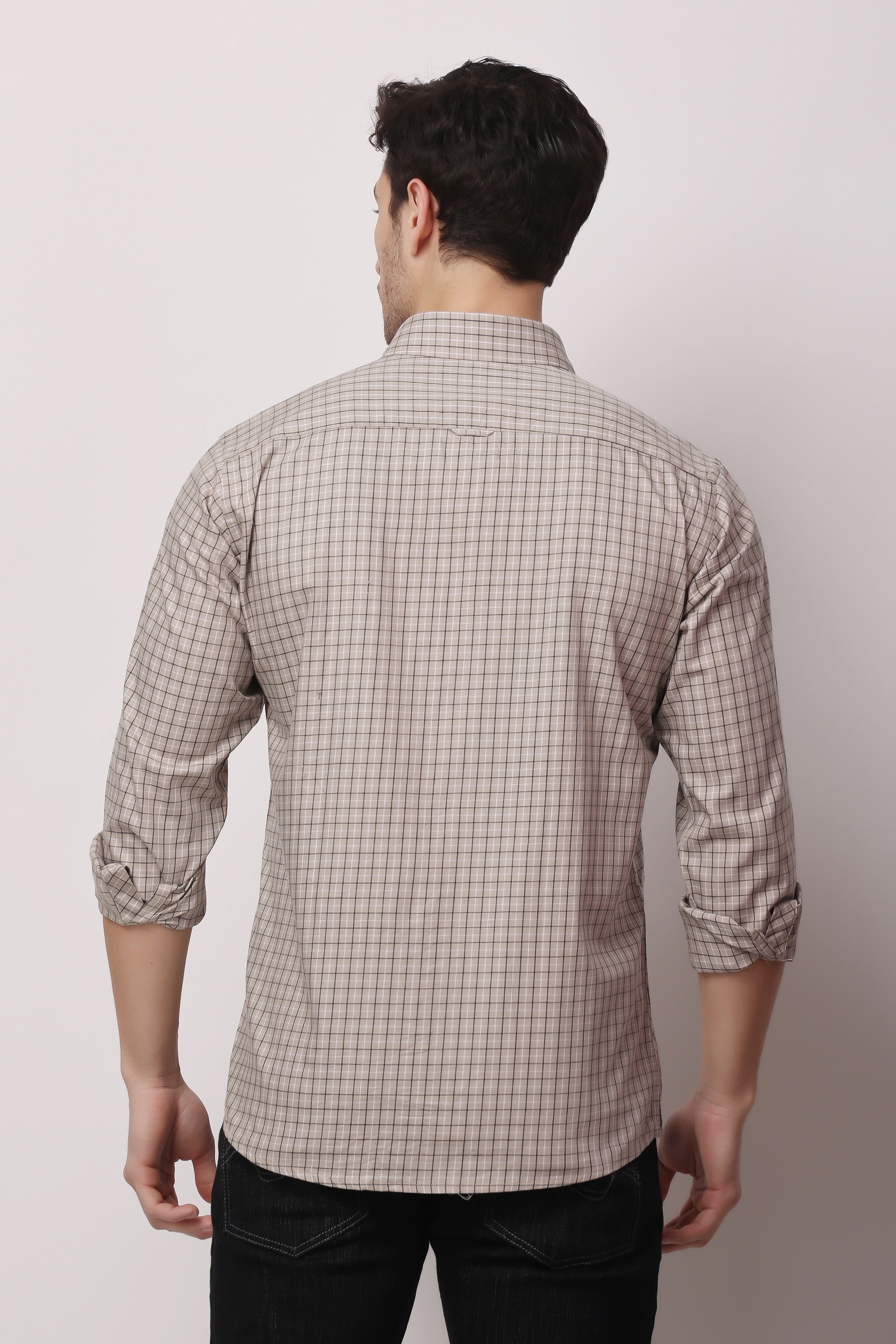 Stylox Regular Fit Full Sleeve Check Casual Shirt For Men's