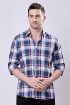 Stylox Regular Fit Full Sleeve Check Casual Shirt For Men's