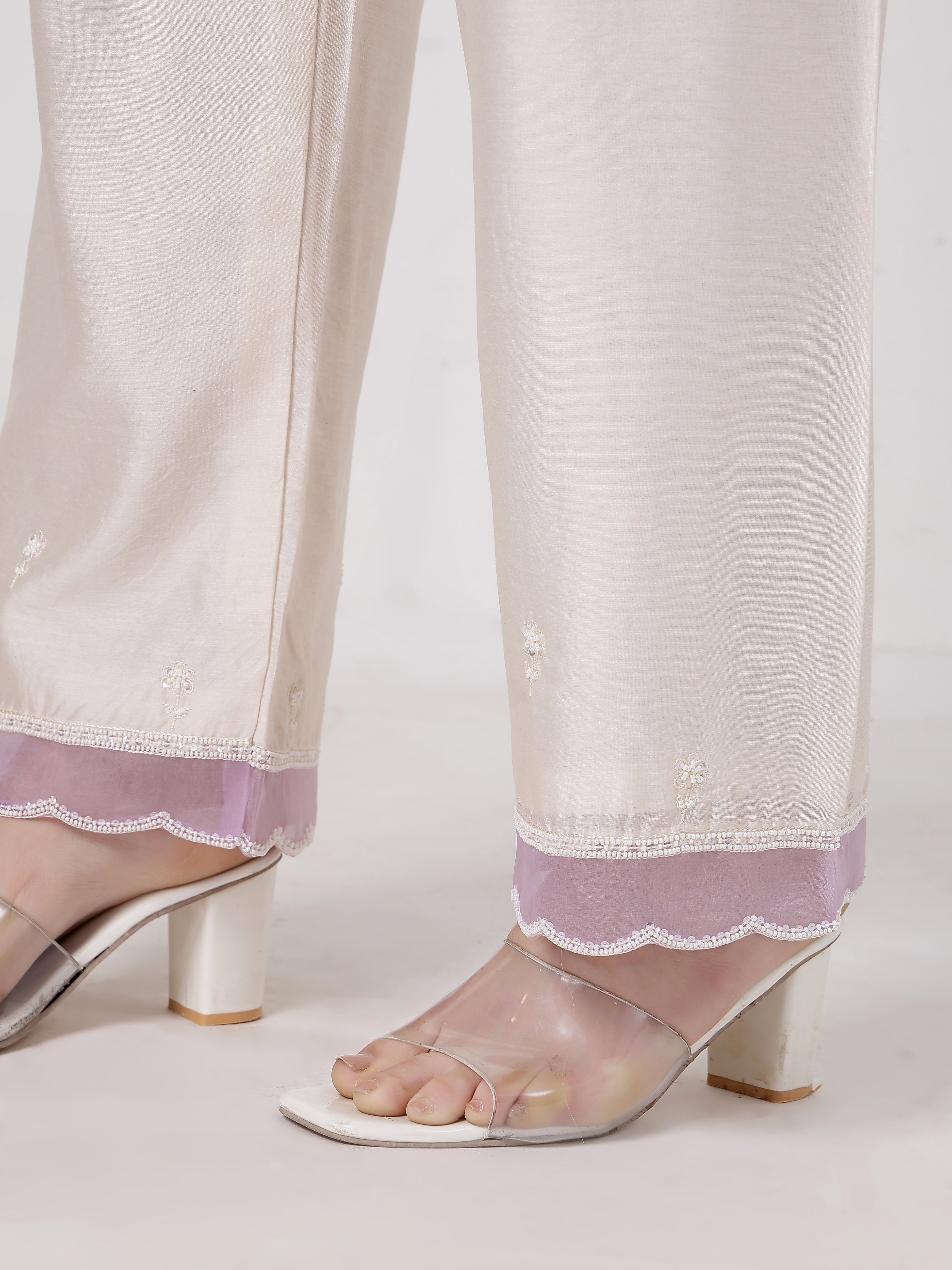 ShopKapaas Lilac Tassels Kurta Set - Without Dupatta