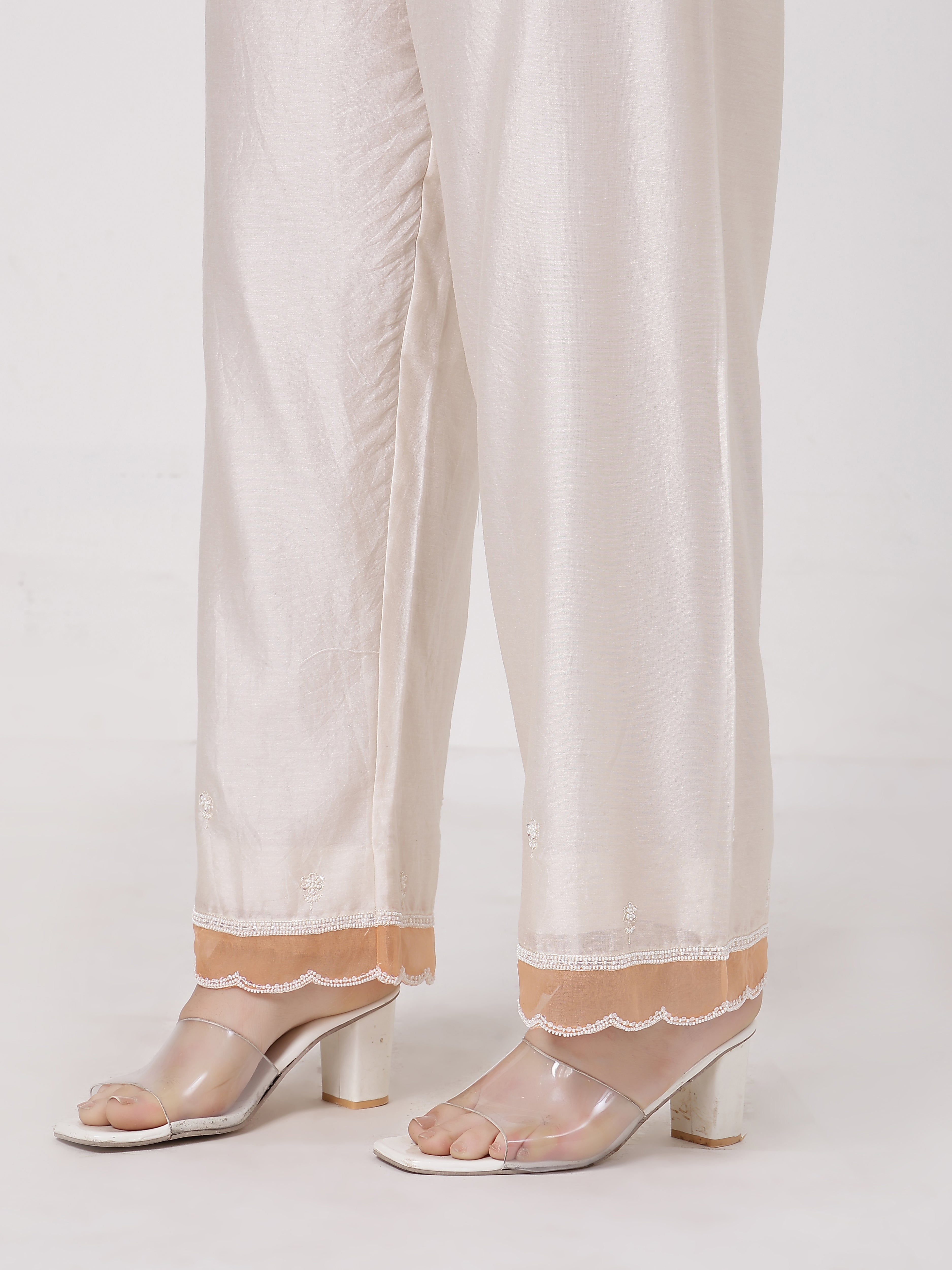 ShopKapaas Peach Tassels Kurta Set - Without Dupatta
